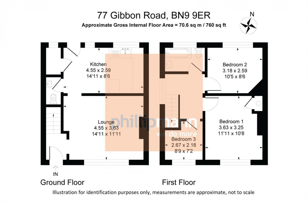 Floorplan for Gibbon Road, Newhaven