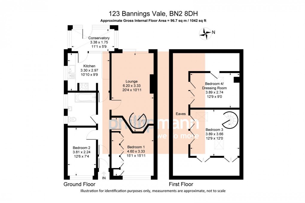 Floorplan for Bannings Vale, Saltdean, Brighton