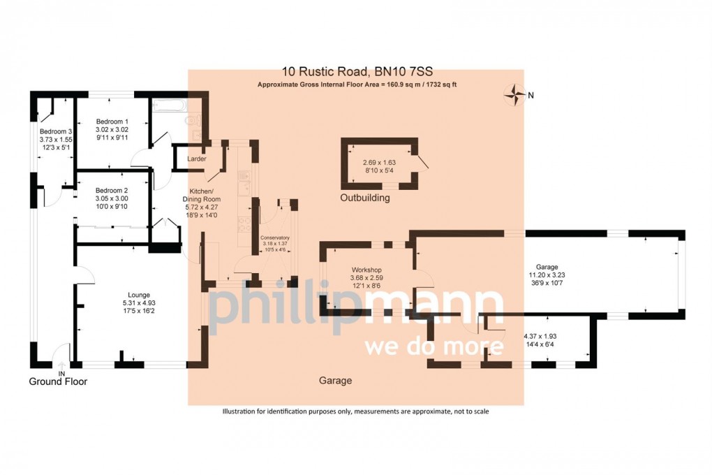 Floorplan for Rustic Road, Peacehaven