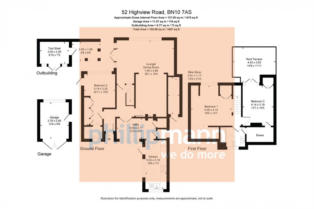 Floorplan for Highview Road, Telscombe Cliffs, Peacehaven