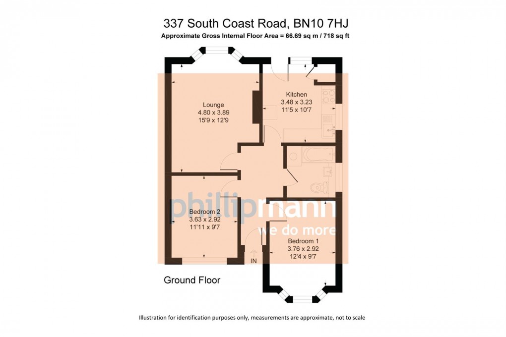 Floorplan for South Coast Road, Peacehaven