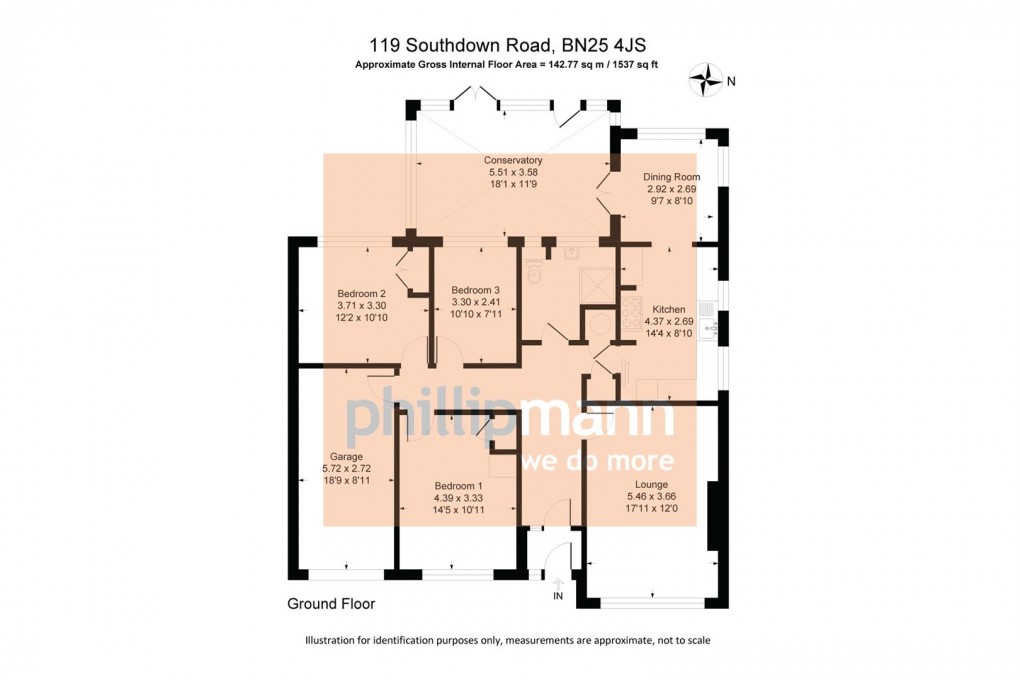 Floorplan for Southdown Road, Seaford