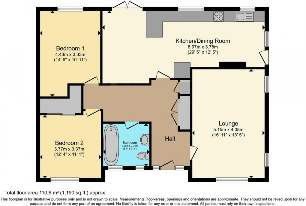 Floorplan for Brooks Close, Newhaven