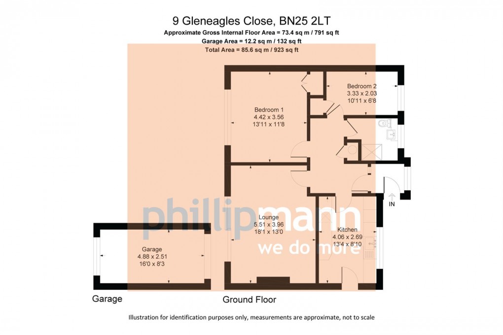 Floorplan for Gleneagles Close, Seaford