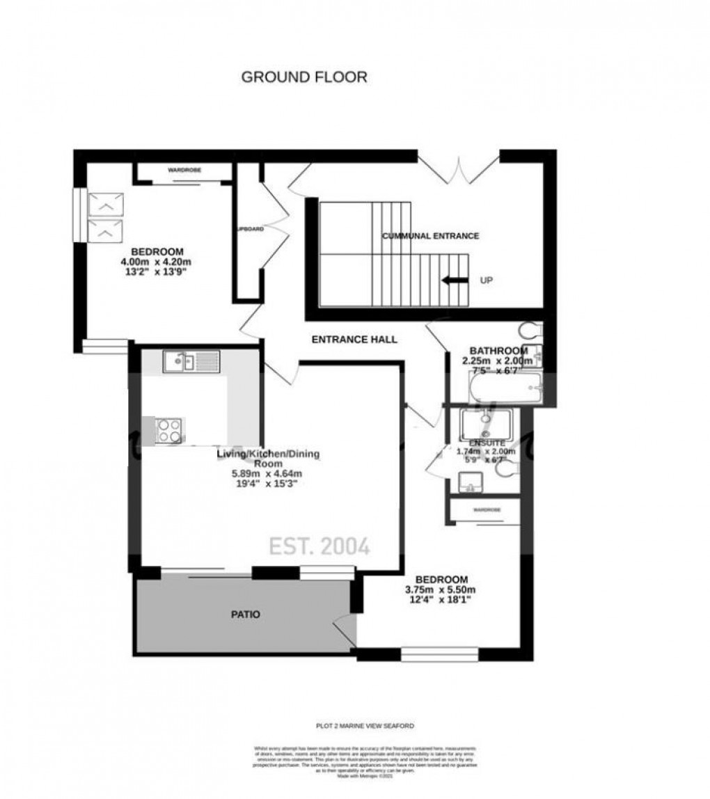 Floorplan for Claremont Road, Seaford