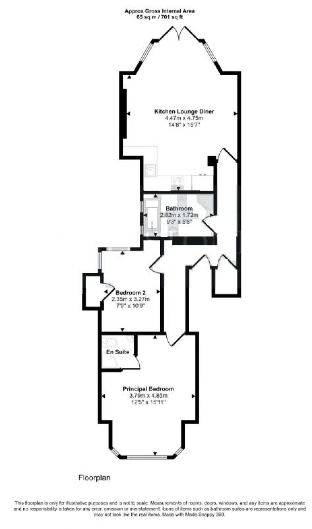 Floorplan for Danelea, Dane Road, Seaford