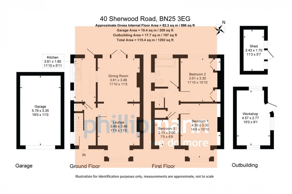 Floorplan for Sherwood Road, Seaford