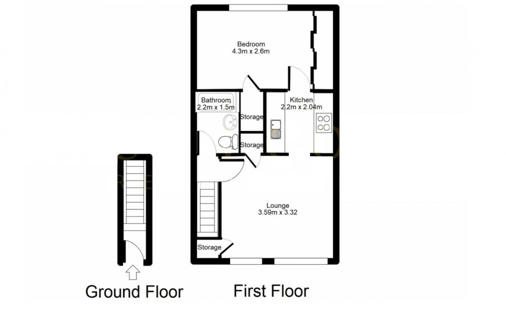 Floorplan for St. Martins Crescent, Newhaven