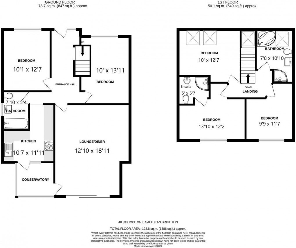 Floorplan for Coombe Vale, Saltdean