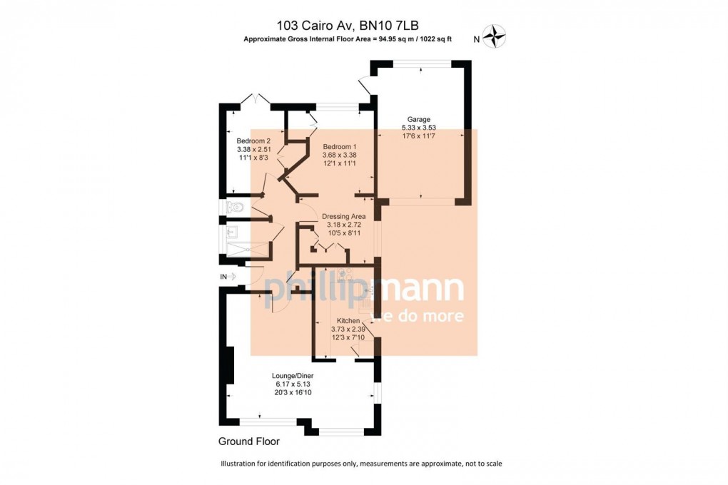 Floorplan for Cairo Avenue, Peacehaven