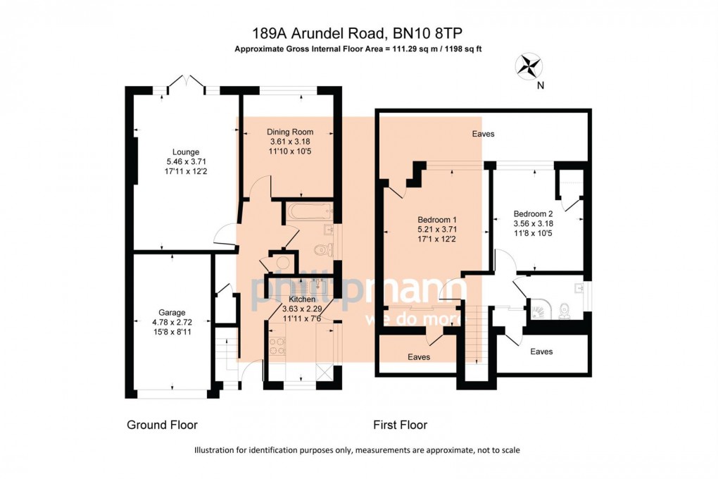 Floorplan for Arundel Road Central, Peacehaven