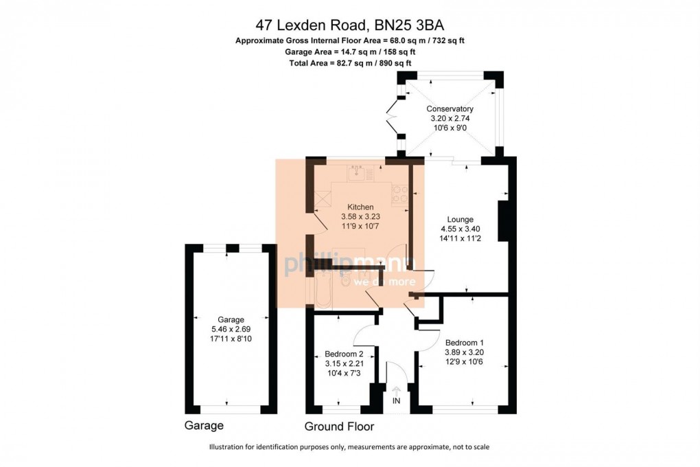 Floorplan for Lexden Road, Seaford