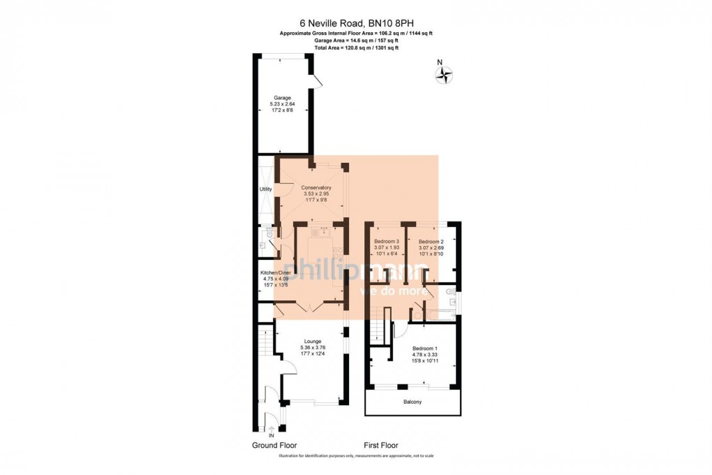 Floorplan for Neville Road, Peacehaven