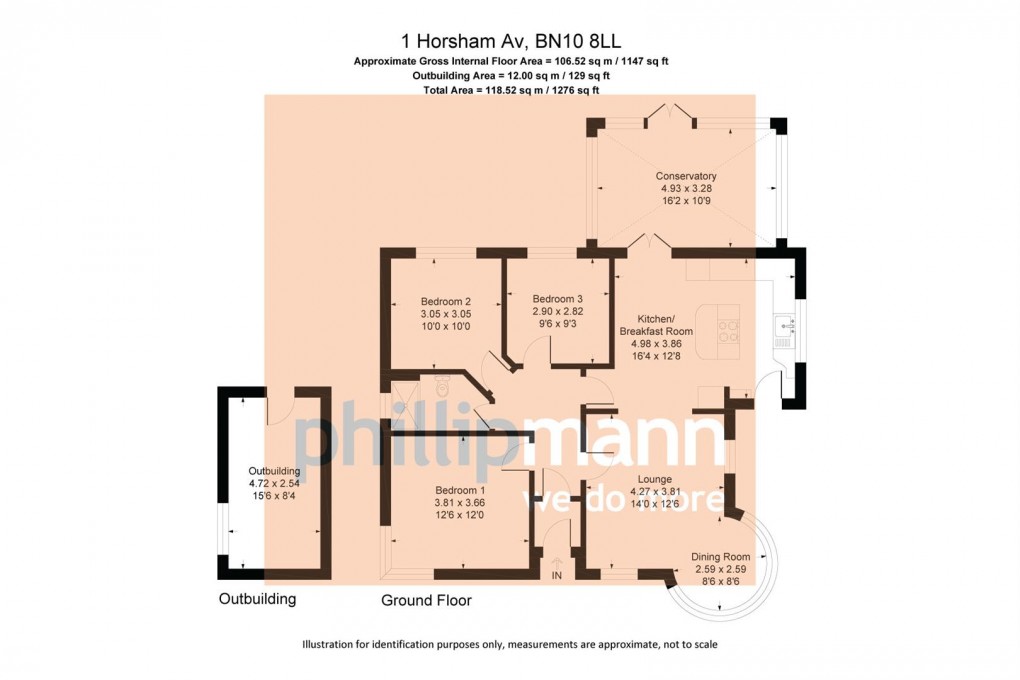 Floorplan for Horsham Avenue, Peacehaven