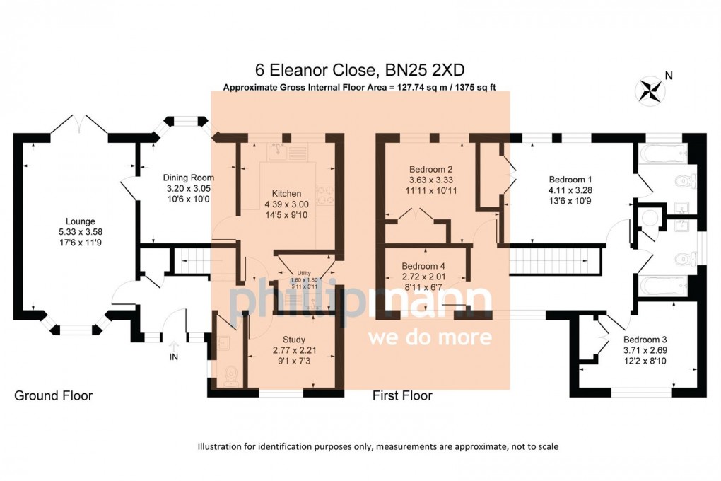 Floorplan for Eleanor Close, Seaford