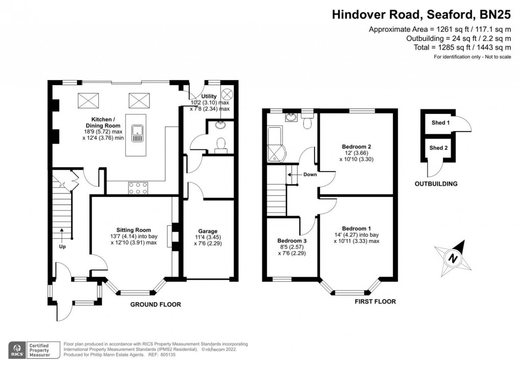 Floorplan for Hindover Road, Seaford