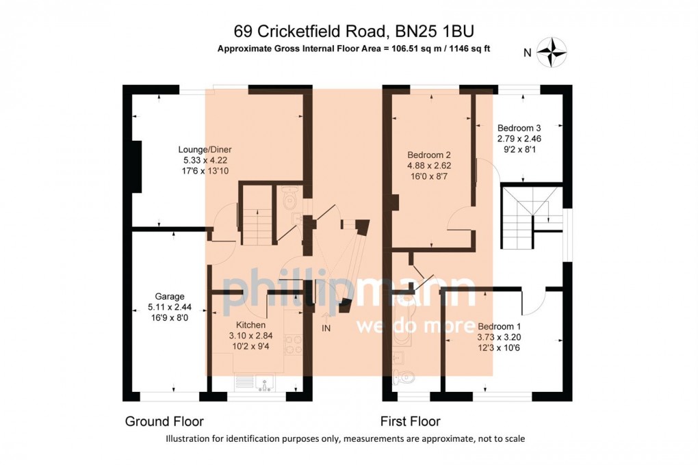 Floorplan for Cricketfield Road, Seaford