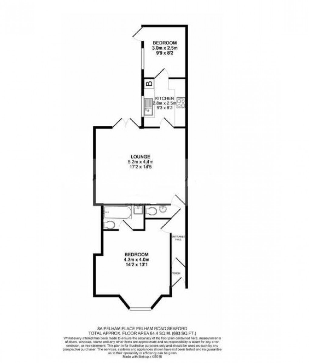 Floorplan for Pelham Road, Seaford