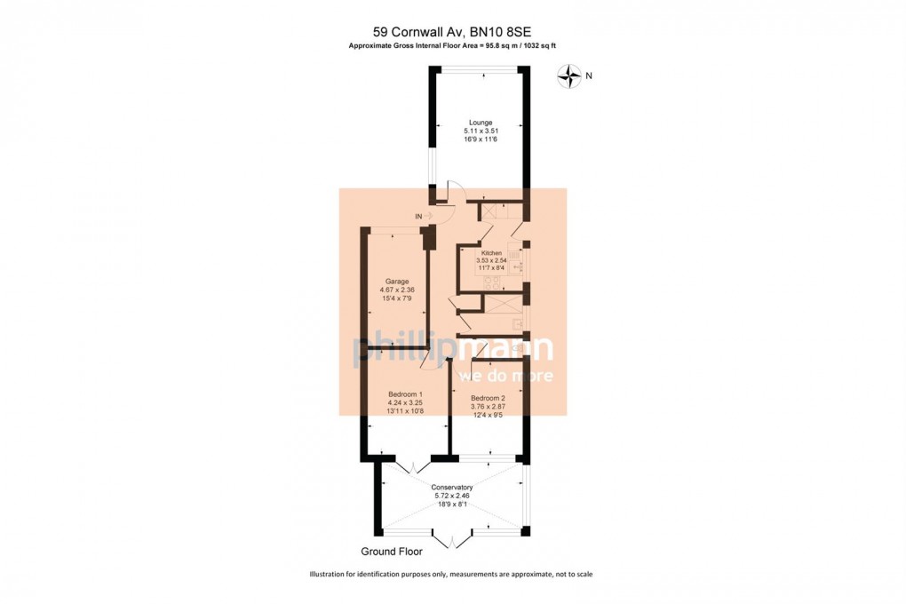 Floorplan for Cornwall Avenue, Peacehaven