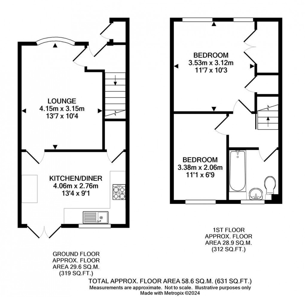 Floorplan for Telscombe Cliffs Way, Peacehaven, East Sussex