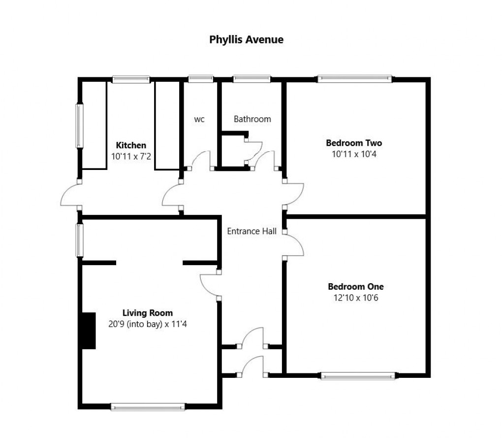 Floorplan for Phyllis Avenue, Peacehaven