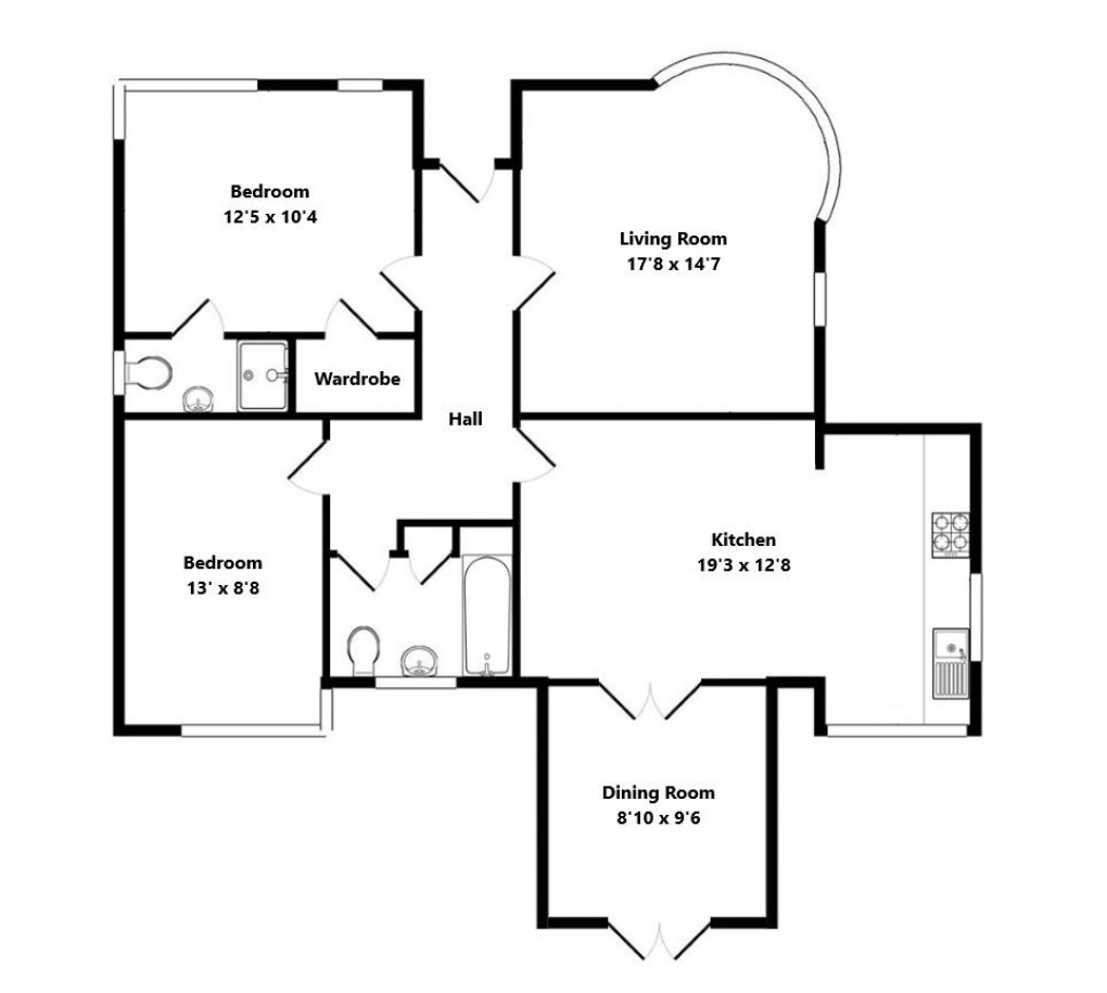 Floorplan for Malines Avenue, Peacehaven