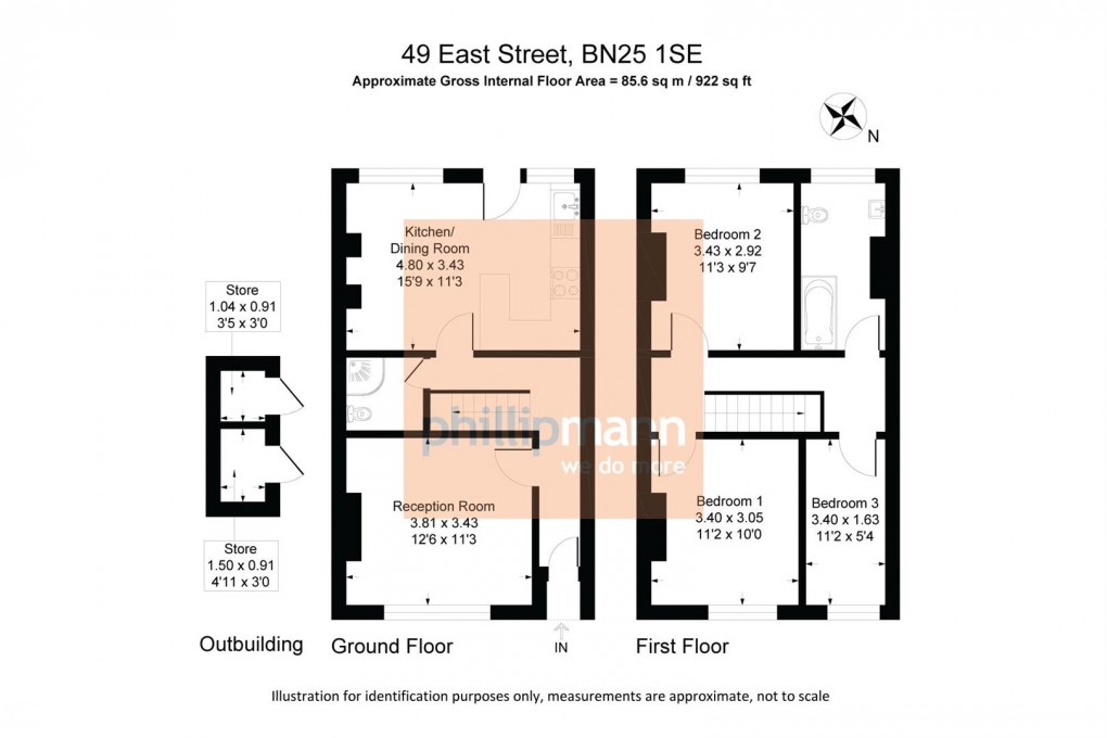 Floorplan for East Street, Seaford