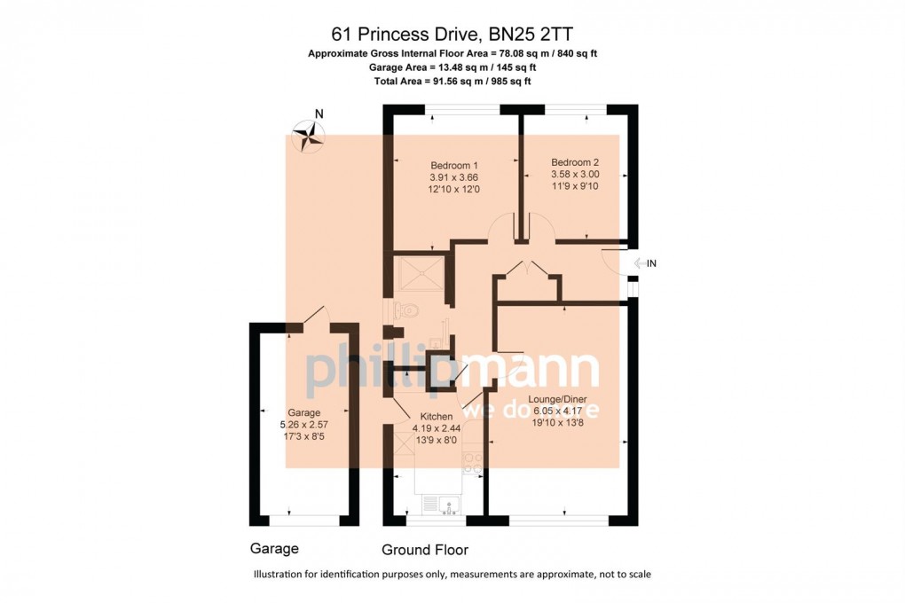 Floorplan for Princess Drive, Seaford