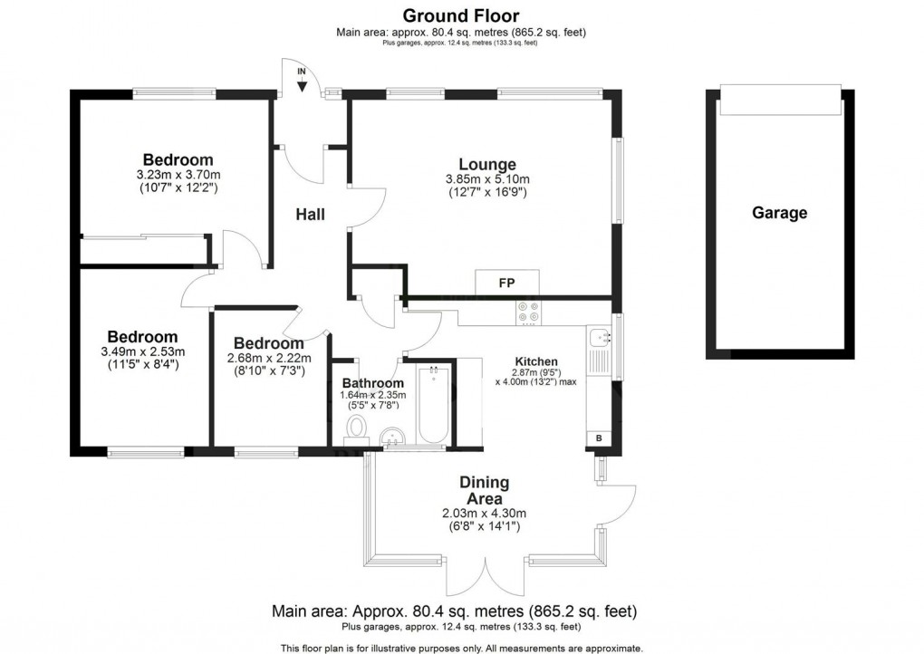 Floorplan for Lindfield Close, Saltdean, Brighton