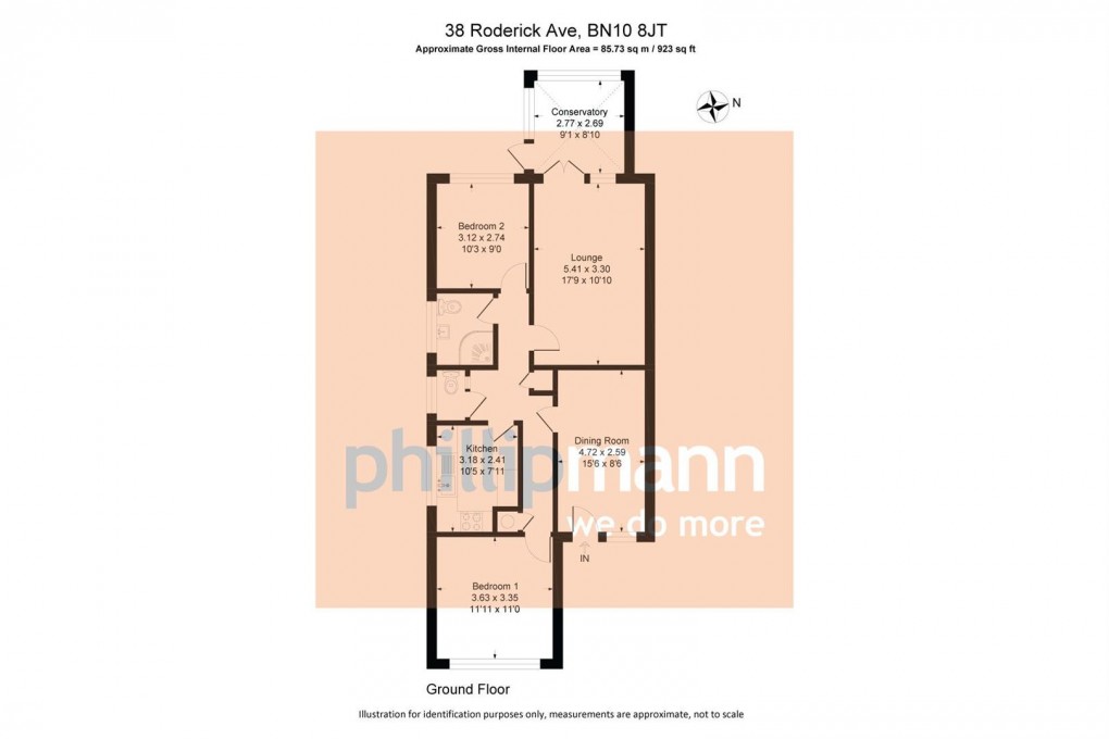 Floorplan for Roderick Avenue, Peacehaven