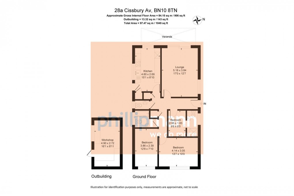 Floorplan for Cissbury Avenue, Peacehaven