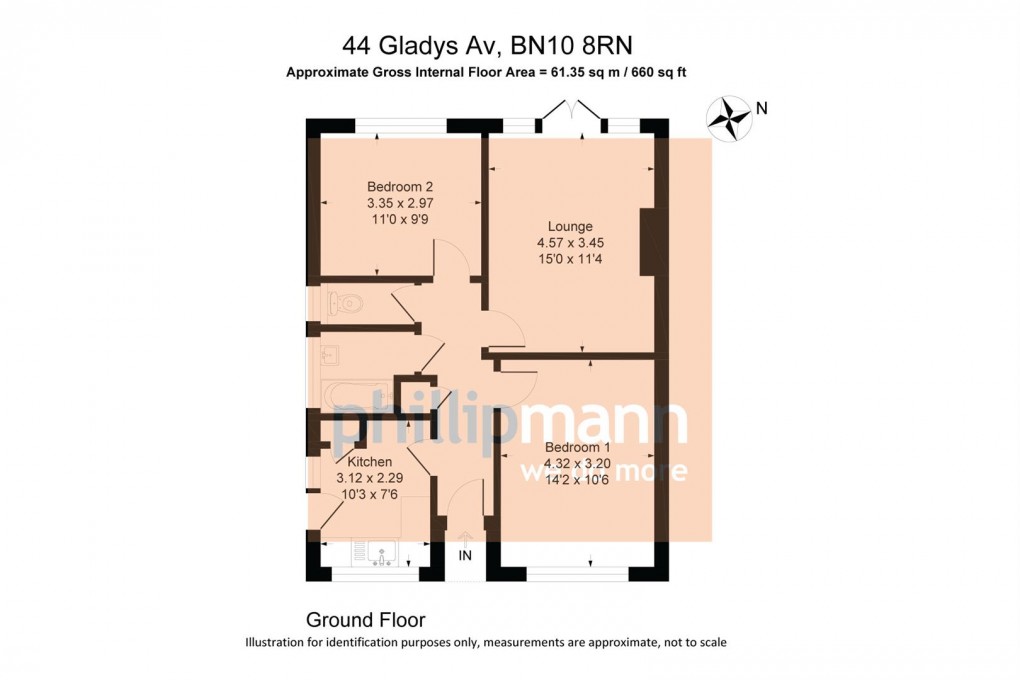 Floorplan for Gladys Avenue, Peacehaven