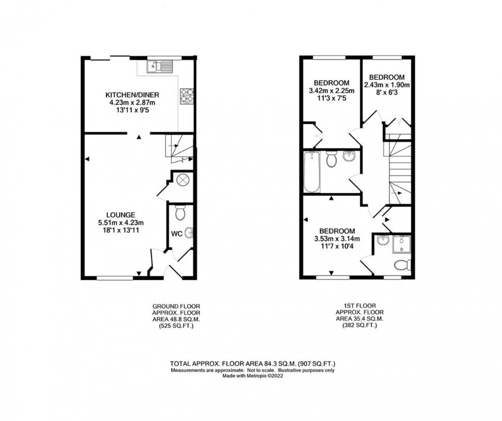 Floorplan for Westview Close, Peacehaven