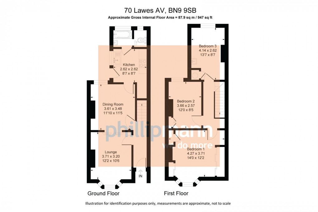 Floorplan for Lawes Avenue, Newhaven