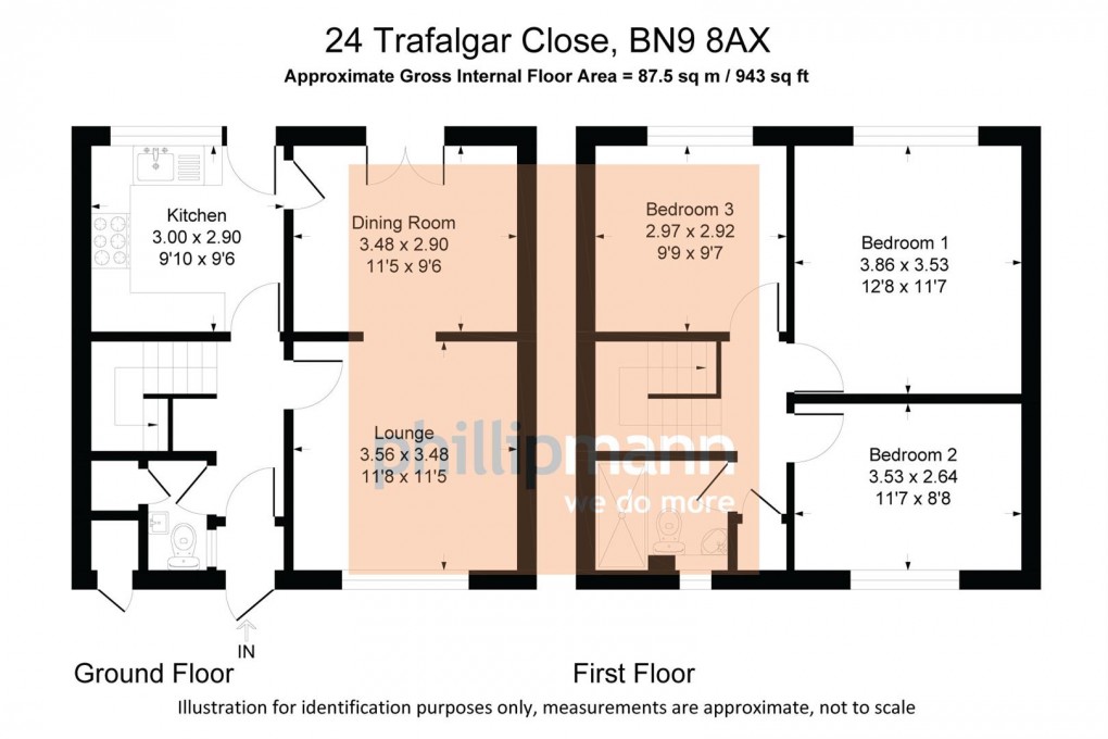 Floorplan for Trafalgar Close, Peacehaven