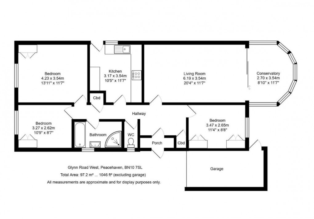 Floorplan for Glynn Road West, Peacehaven