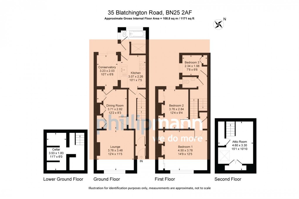 Floorplan for Blatchington Road, Seaford