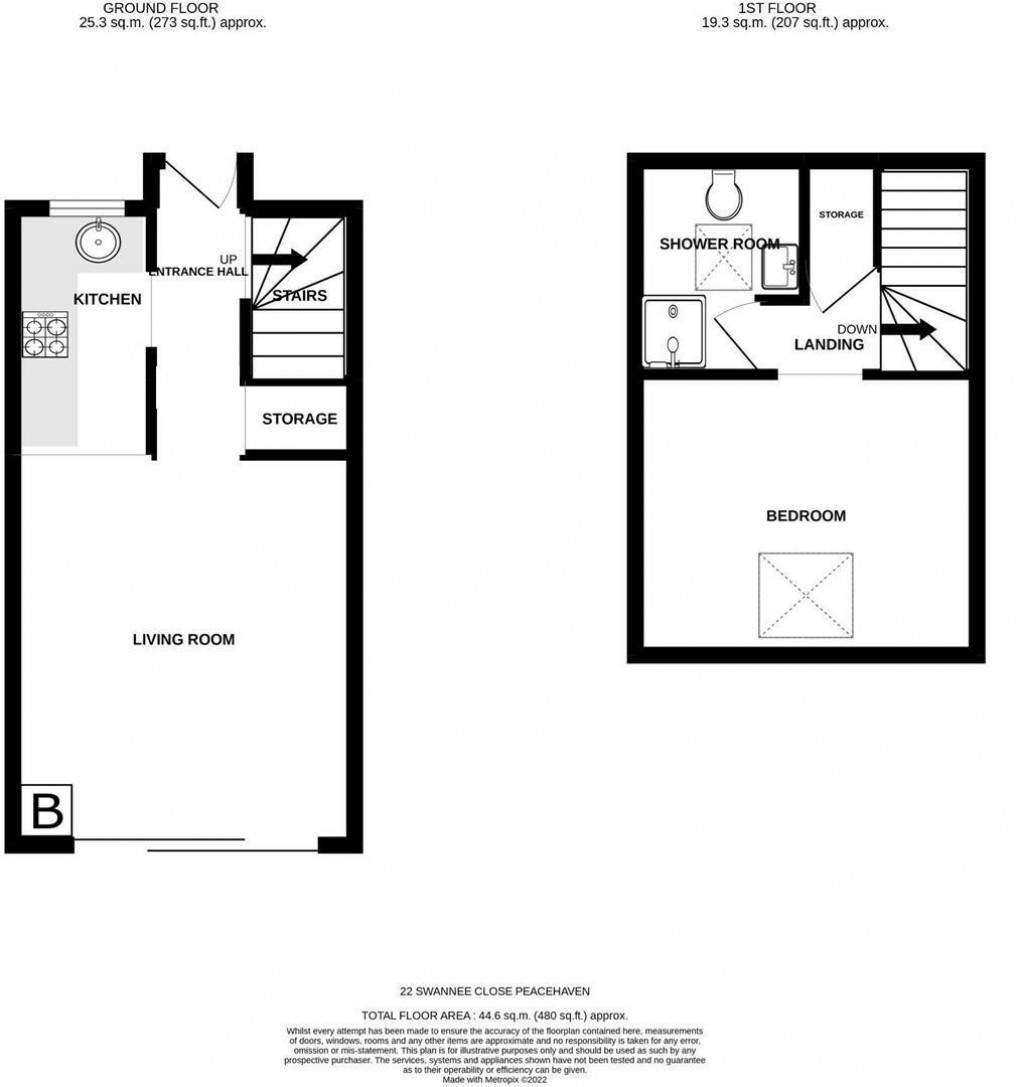 Floorplan for Swannee Close, Peacehaven