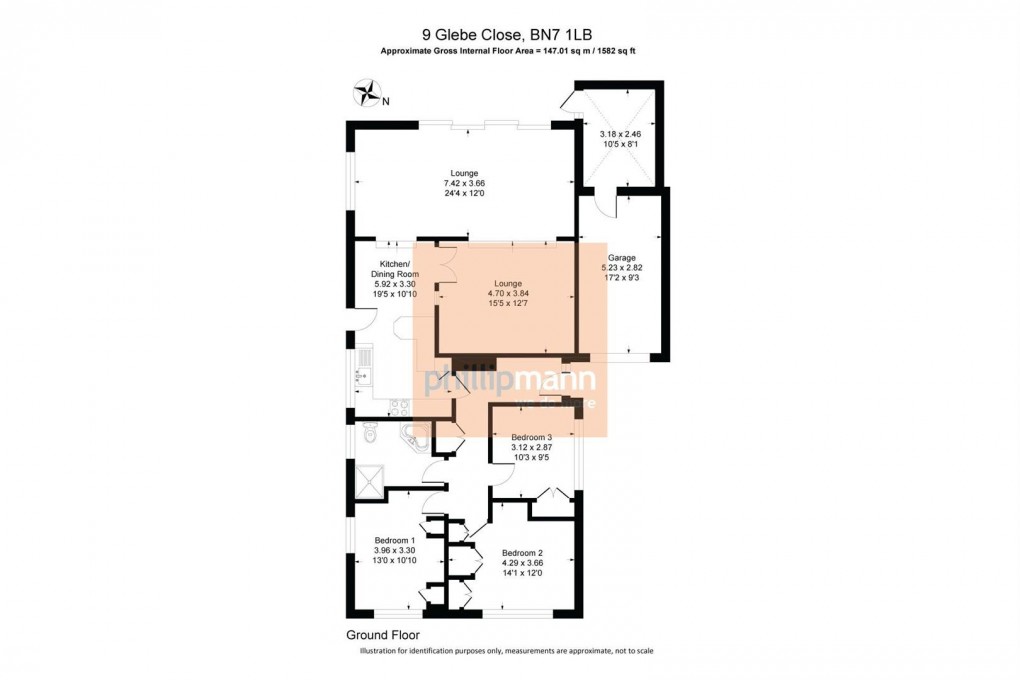 Floorplan for Glebe Close, Lewes