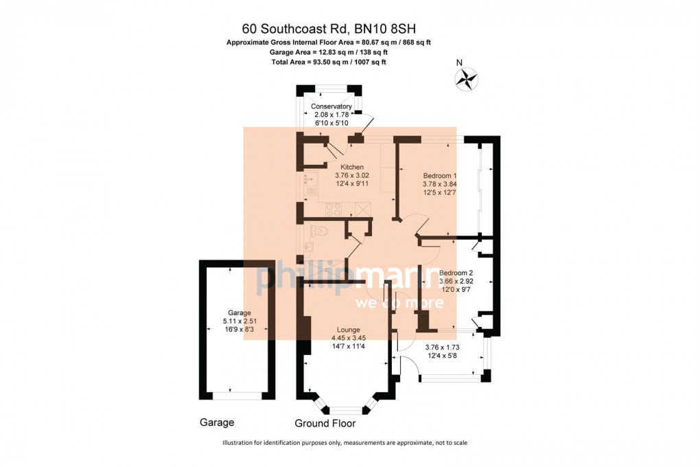 Floorplan for South Coast Road, Peacehaven