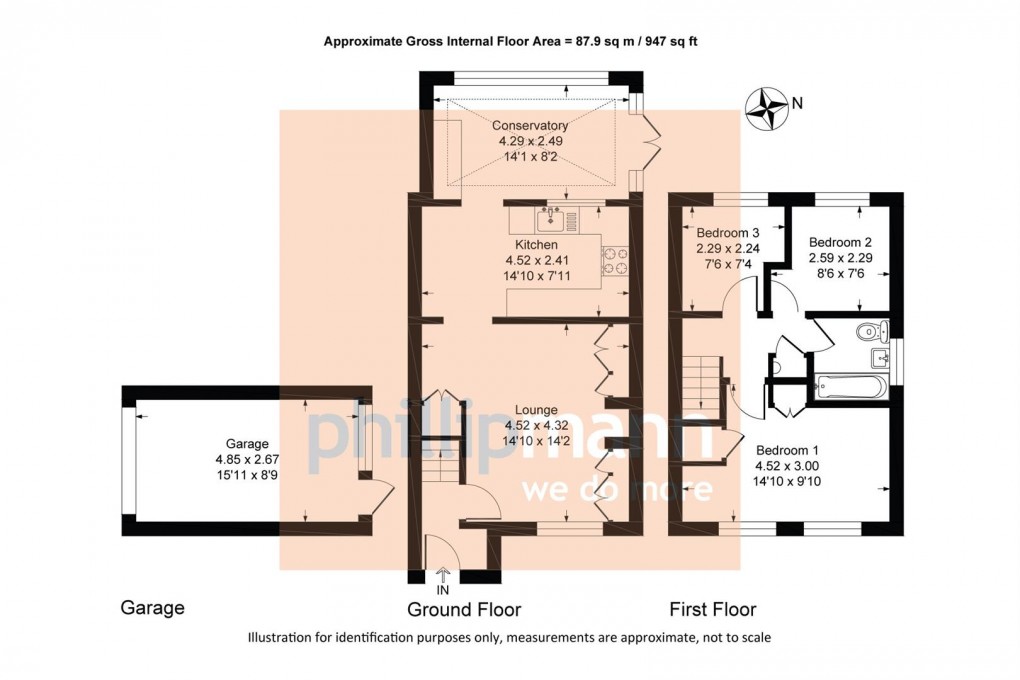 Floorplan for Sunset Close, Peacehaven