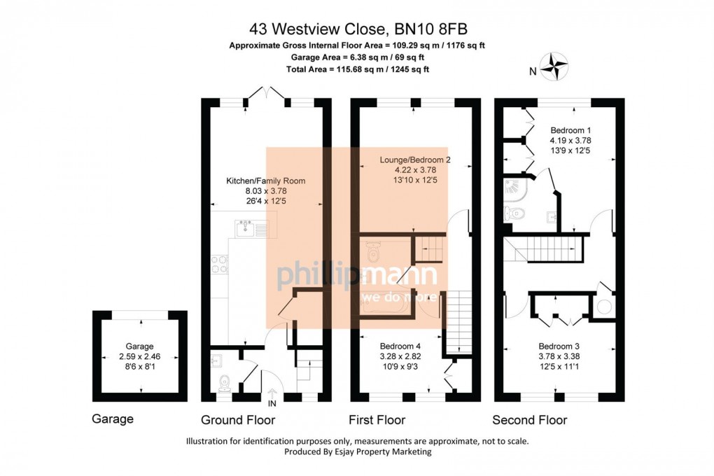 Floorplan for Westview Close, Peacehaven