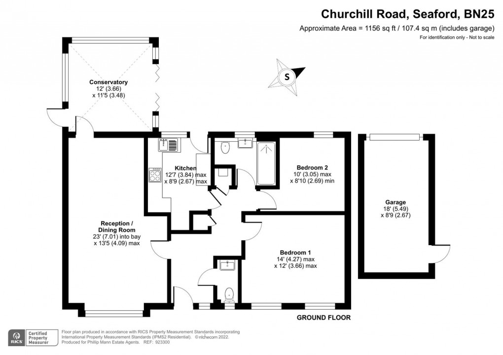 Floorplan for Churchill Road, Seaford