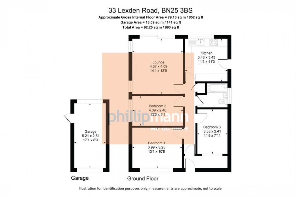 Floorplan for Lexden Road, Seaford