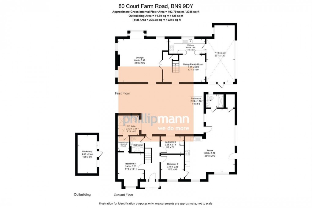 Floorplan for Court Farm Road, Newhaven