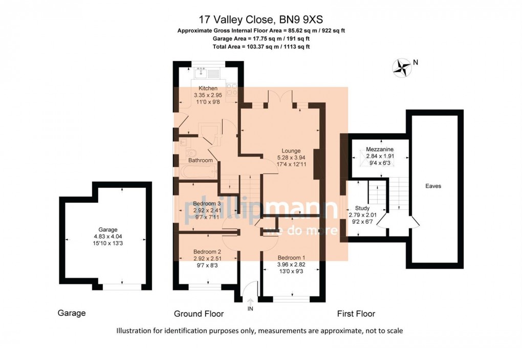 Floorplan for Valley Close, Newhaven