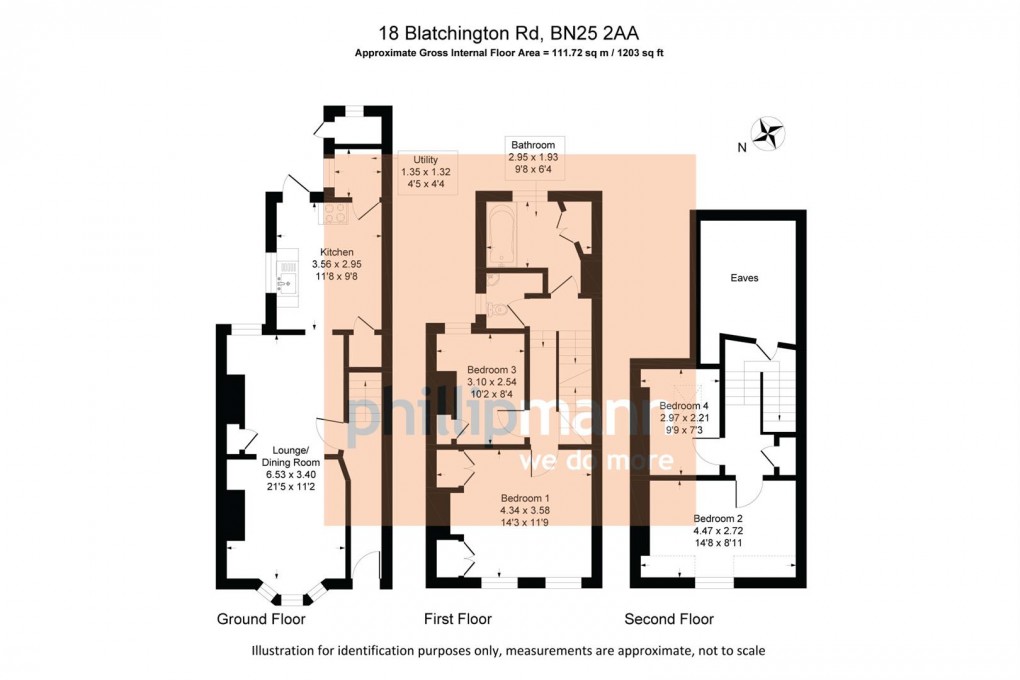 Floorplan for Blatchington Road, Seaford