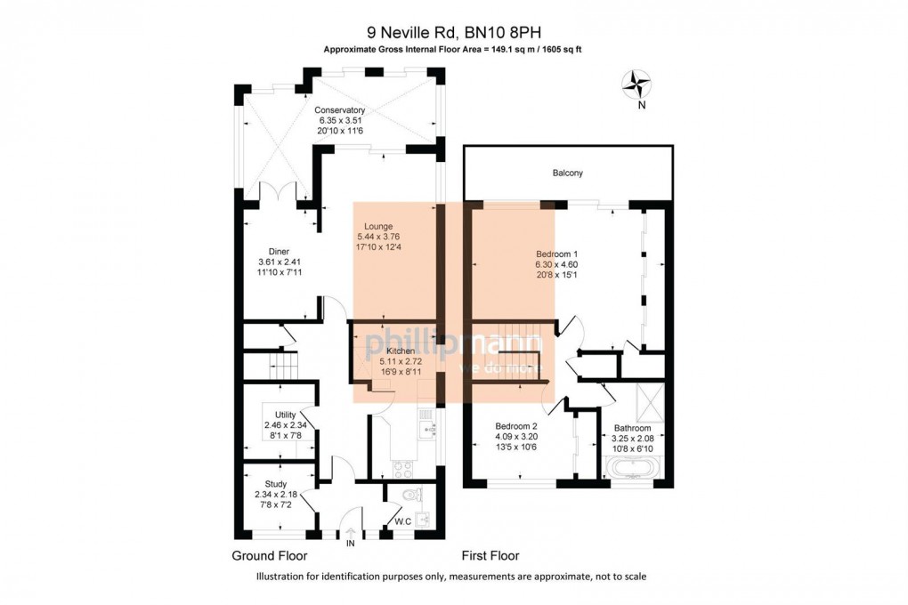 Floorplan for Neville Road, Peacehaven