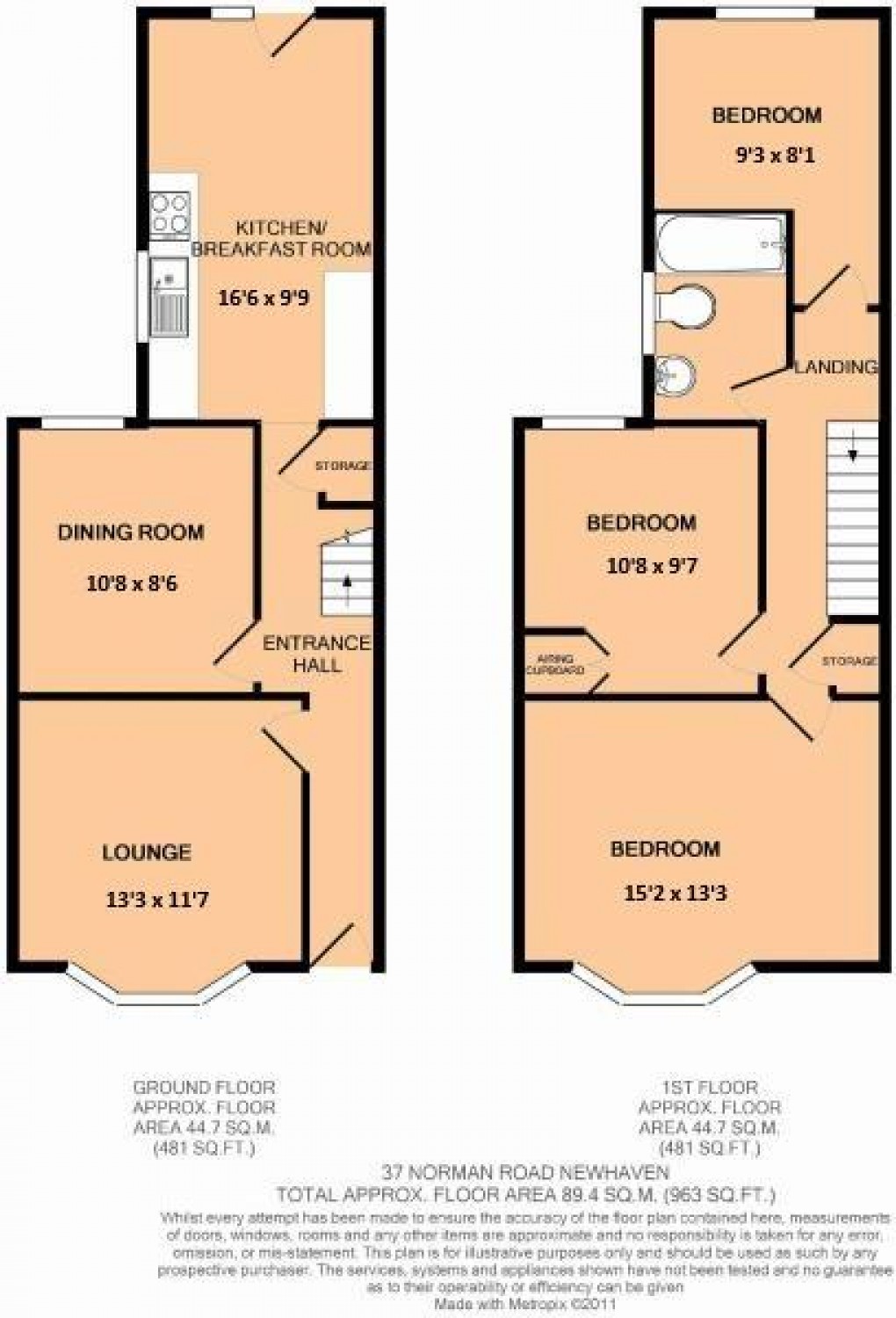 Floorplan for Norman Road, Newhaven