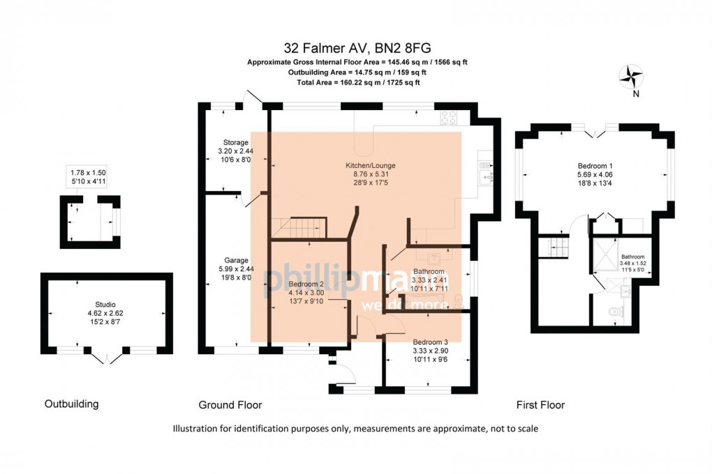 Floorplan for Falmer Avenue, Saltdean, Brighton